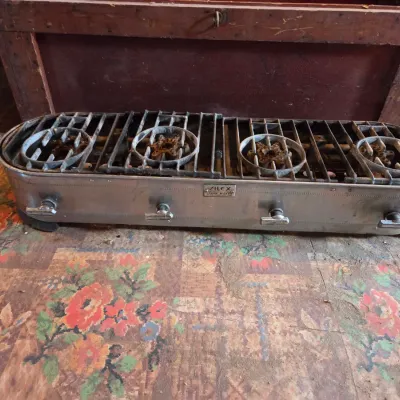 Rare Silex commercial 4-burner coffee brewer / range with storage box - appears complete!