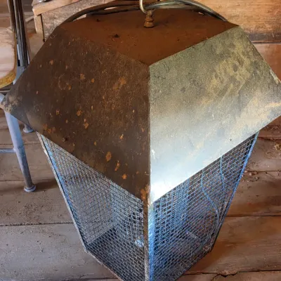 Large metal caged bug light