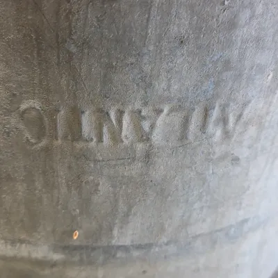 Steel Atlantic mop bucket with squeeze overhanging attachment