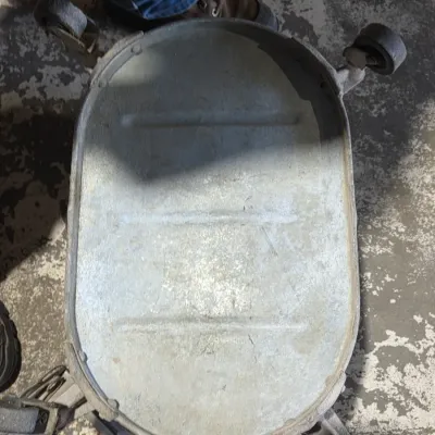 Steel Atlantic mop bucket with squeeze overhanging attachment