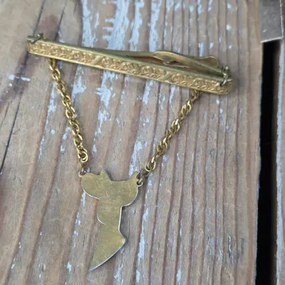 Vintage men's Gold toned Tie clips and more