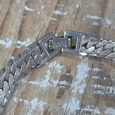 .925 marked herringbone necklace chain - thick chain