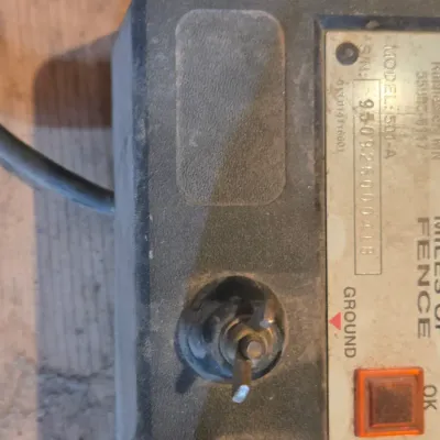 Two electric fence chargers - Blitzer 8900-B and a Hol-Dem model 501
