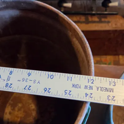 Two vintage metal buckets