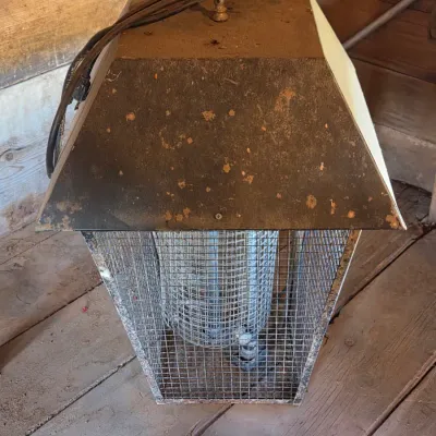 Large metal caged bug light