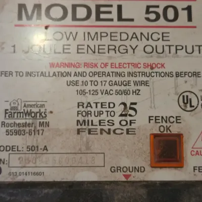 Two electric fence chargers - Blitzer 8900-B and a Hol-Dem model 501