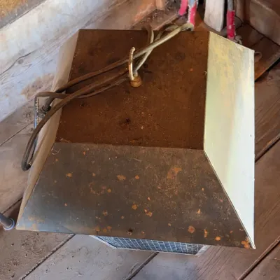 Large metal caged bug light