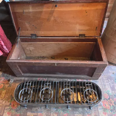 Rare Silex commercial 4-burner coffee brewer / range with storage box - appears complete!