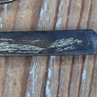 Vintage Men's tie clips and more - Yellow stone - Silver marked - and more