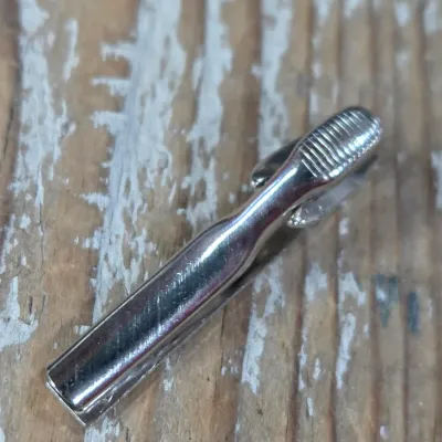 Vintage Men's tie clips and more - Yellow stone - Silver marked - and more