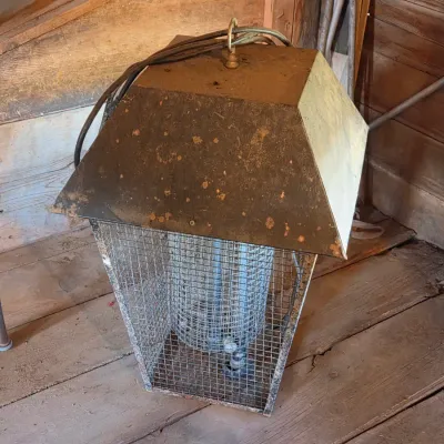 Large metal caged bug light