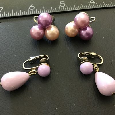 Vintage clip on earrings.