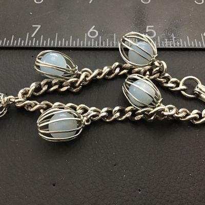 Caged moonstone Gold Tone Vintage Bracelet