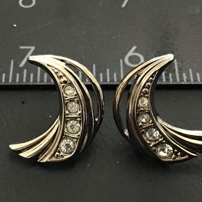 Beautiful Moon Rhinestone earrings excellent condition