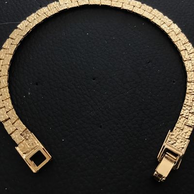 Gorgeous Nugget StyleTextured Vintage Bracelet Excellent Condition