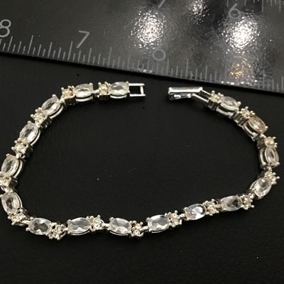 Clear Rhinestone Tennis Bracelet