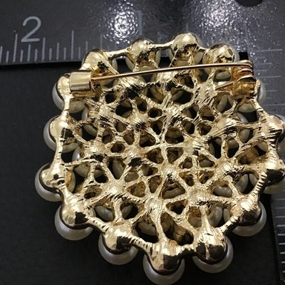 Fashion Jewelry Brooch Faux Pearl Rhinestone