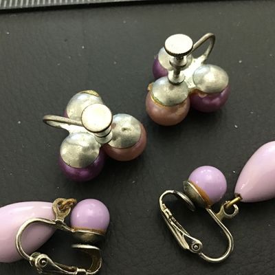 Vintage clip on earrings.