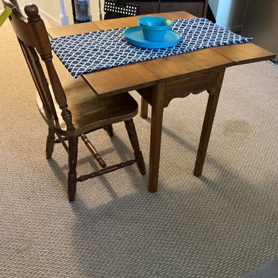 Sale Photo Thumbnail #21: Vintage gate leg table, chair
