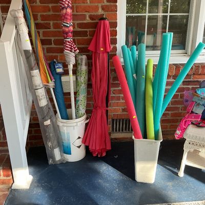 Sale Photo Thumbnail #59: Umbrellas, pool noodles, etc.