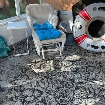 Sale Photo Thumbnail #60: White wicker, pool items