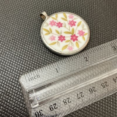 Vintage Valmont China Essex Floral Broken China Pendant