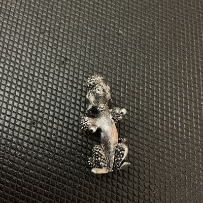 Vintage Gerry's Silver Tone Poodle Dog Brooch Pin