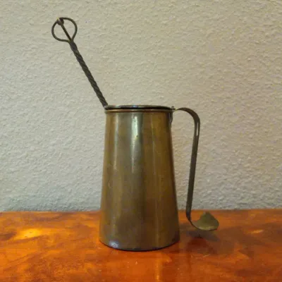 Cape Cod Fire Starter Pot/Smudge Pot/Fire Lighter, W/ Pumice Stone Wand 