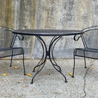 Black Metal Patio Set 