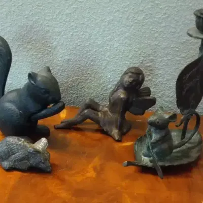 Whimsical Metal Fairy & Woodland Animal Miniatures