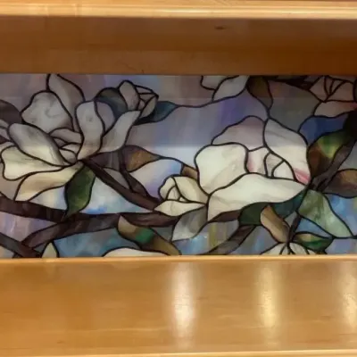 Magnolia Colored Glass Panel 