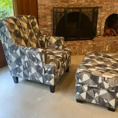 Stanton Pacific Furniture Ind Armchair and Ottoman #1