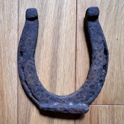 Antique Hand-Forged Iron Horseshoe