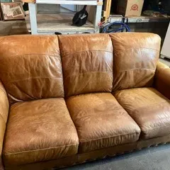 Sale Photo Thumbnail #15: Tan Leather Sofa