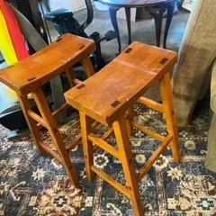 Sale Photo Thumbnail #19: Matching Wooden Stools 3ft in height 