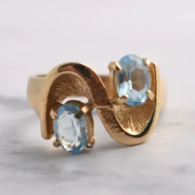 18K Yellow Gold Plated Modernist Ring