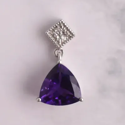 2.8ct Amethyst Sterling Silver Pendant