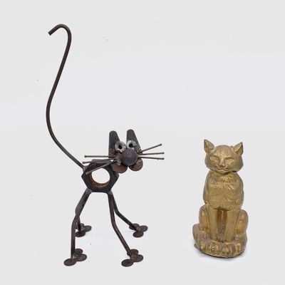 Antique cat door stop