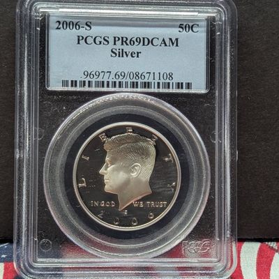 Sale Photo Thumbnail #155: 2006-S Silver Kennedy Half Dollar PCGS PR69DCAM