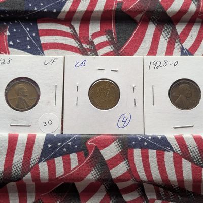 Sale Photo Thumbnail #18: 1928-P, D, & S Lincoln Wheat Cents