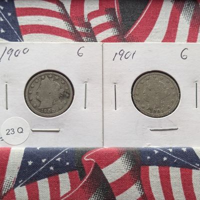 Sale Photo Thumbnail #143: 1900 & 1901 Liberty Head V Nickels