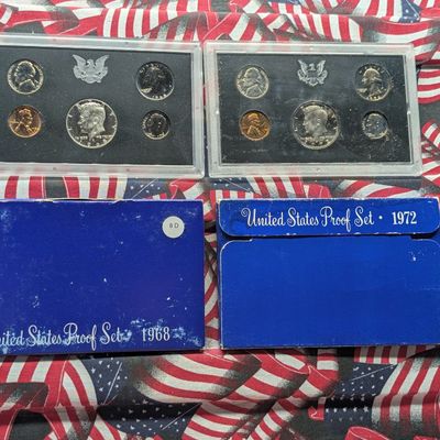 Sale Photo Thumbnail #44: 1968-S & 1972-S U.S. Mint Proof Sets - Includes 40% Silver 1968 Kennedy Half Dollar!