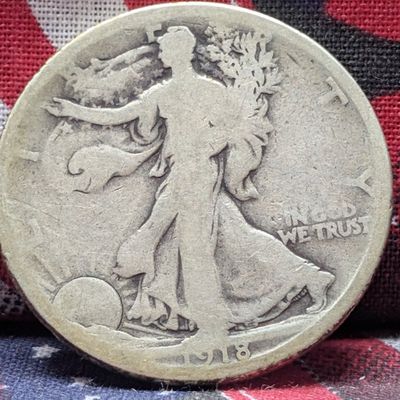 Sale Photo Thumbnail #49: 1918-S Walking Liberty Half Dollar, 90% Silver