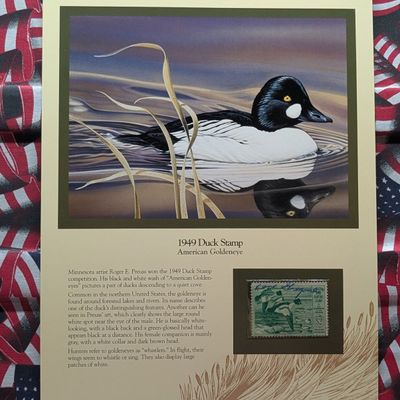 Sale Photo Thumbnail #404: 1949 Dept. Of Interior Duck Stamp, RW-16, Signed