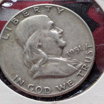 Sale Photo Thumbnail #152: 1951 Franklin Half Dollar, 90% Silver
