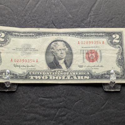 Sale Photo Thumbnail #198: 1963 Series $2 United States Red Seal Note