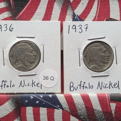 Sale Photo Thumbnail #241: 1936 & 1937 Indian Head Buffalo Nickels