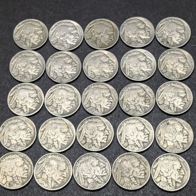 Sale Photo Thumbnail #105: (25) 1936 & 1937 Indian Head Buffalo Nickels