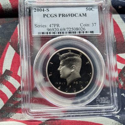 Sale Photo Thumbnail #141: 2004-S Kennedy Half Dollar PCGS PR69DCAM