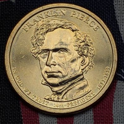 Sale Photo Thumbnail #379: 2010-D Franklin Pierce Presidential Dollar - Position A - Uncirculated bought directly from the US mint when released